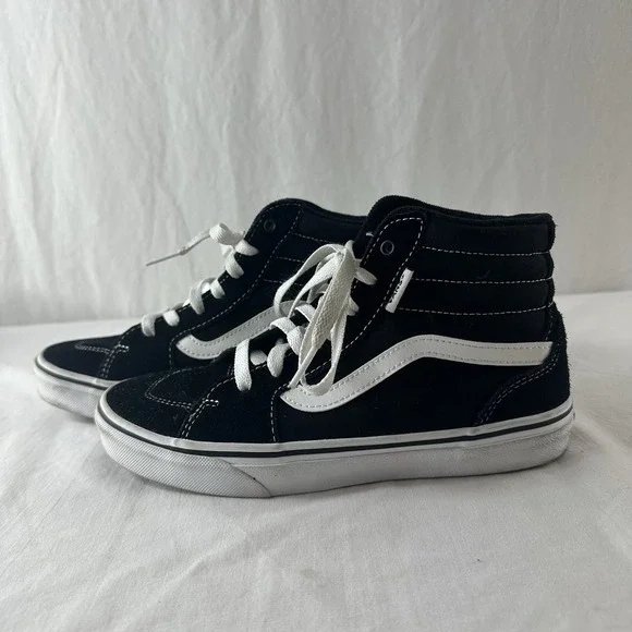 Vans Shoes Vans Sk8 Hi Black White Youth Size Skate Lace Up